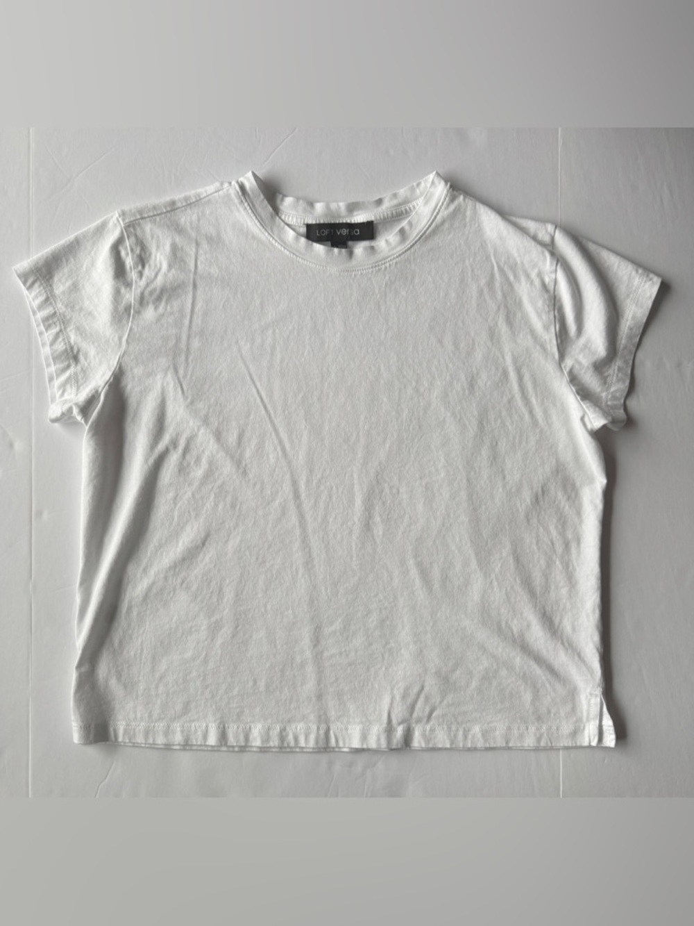 LOFT Versa Relaxed Tee Short Sleeves White Size S
